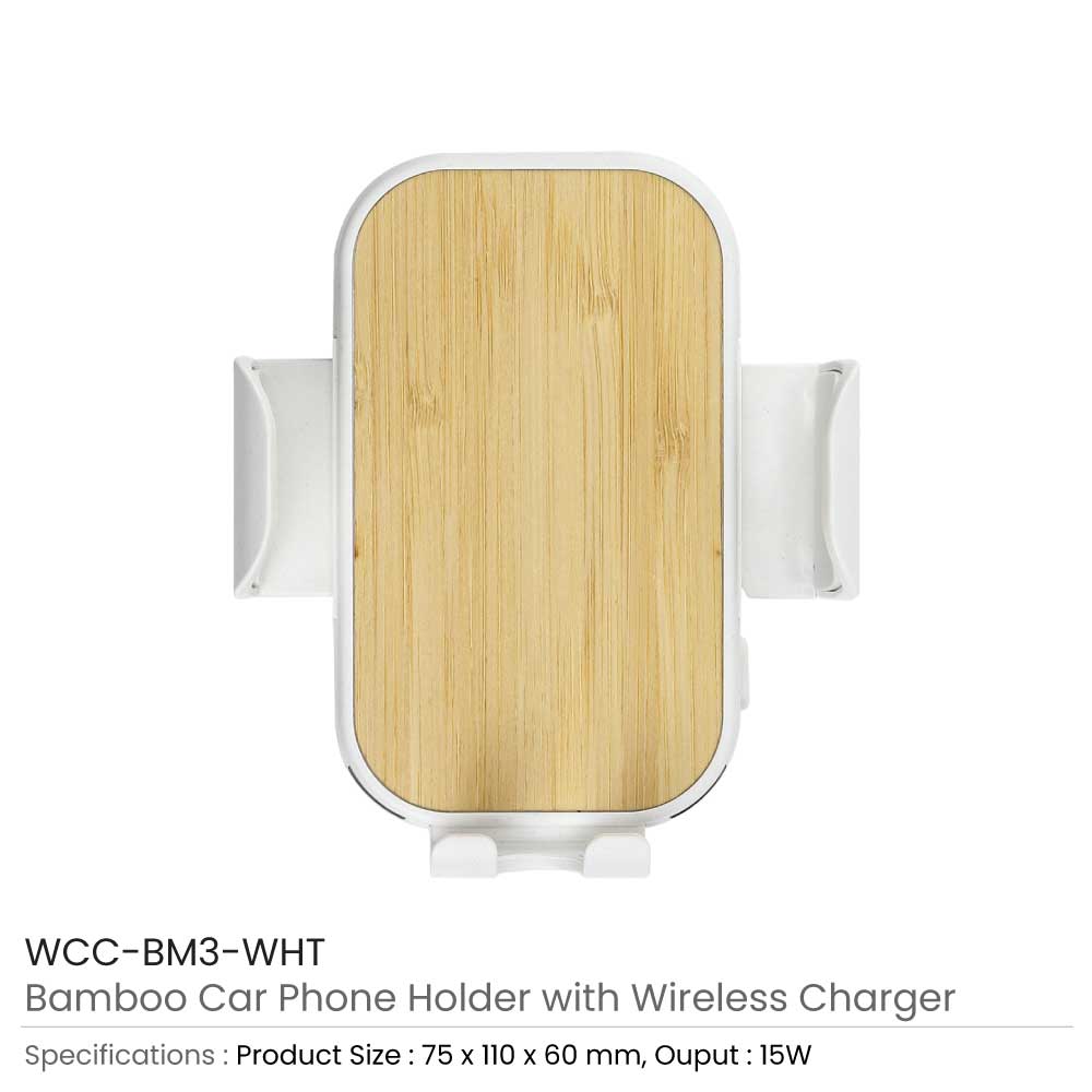 39732 - Car-Phone-Holder-with-Wireless-Charger-WCC-BM3-WHT-Details