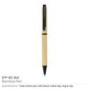 39565 - Bamboo-Ball-Pens-EFP-B2-BLK-Details