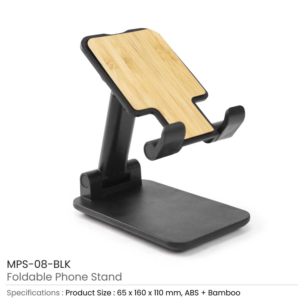 39520 - Foldable-Phone-Stands-Black-MPS-08-BLK
