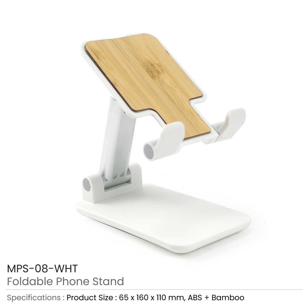 39520 - Foldable-Phone-Stands-White-MPS-08-WHT