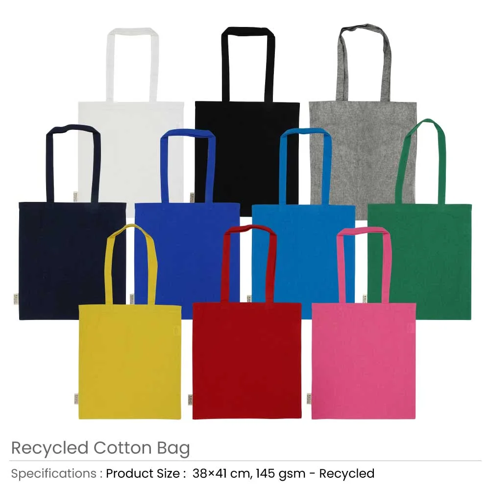 Recycled Cotton Bags, Durable Long Strap
