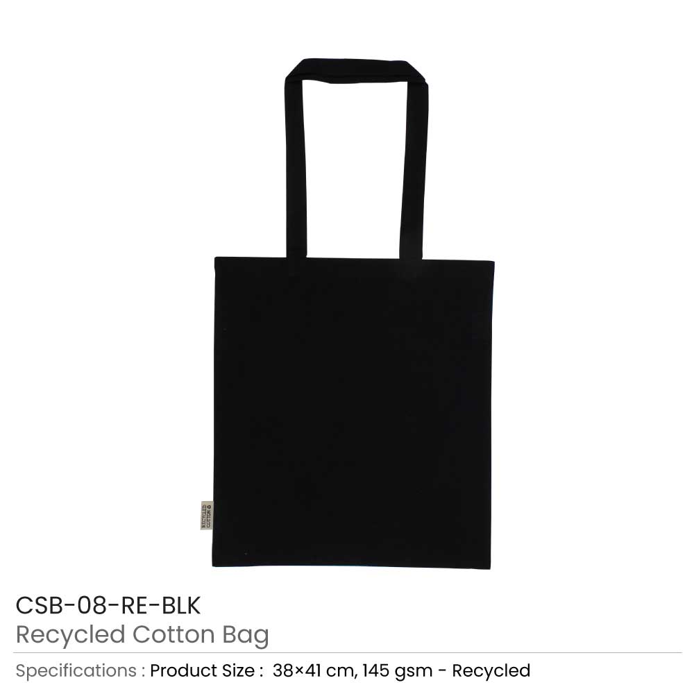 29675 - Recycled-Cotton-Bags-Black-CSB-08-RE-BLK