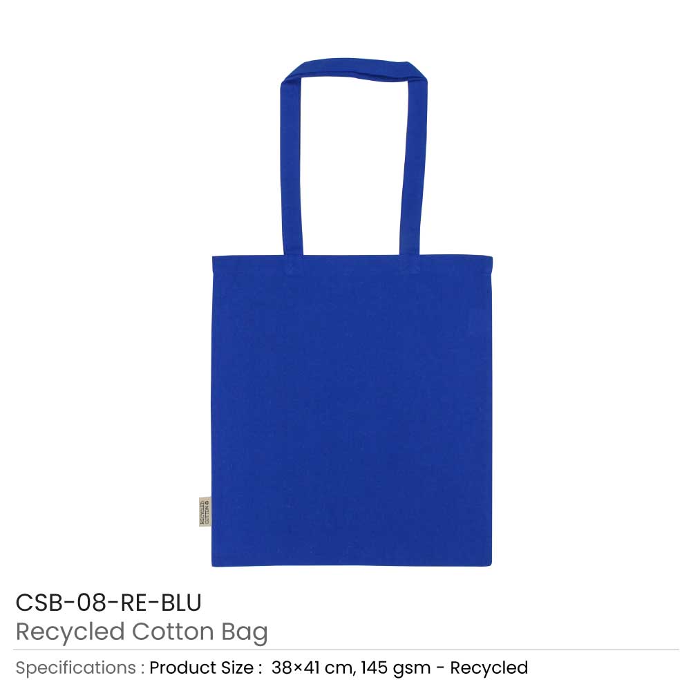 29675 - Recycled-Cotton-Bags-Blue-CSB-08-RE-BLU