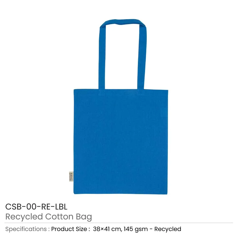 Recycled Cotton Bags, Durable Long Strap