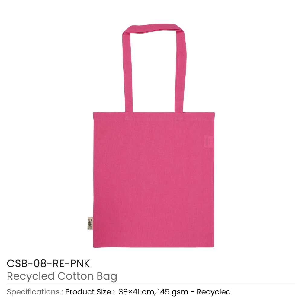 29675 - Recycled-Cotton-Bags-Pink-CSB-08-RE-PNK