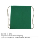 29677 - Recycled-Cotton-Drawstring-Bags-Green-CSB-09-RE-GRE