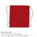 29677 - Recycled-Cotton-Drawstring-Bags-Red-CSB-09-RE-RED