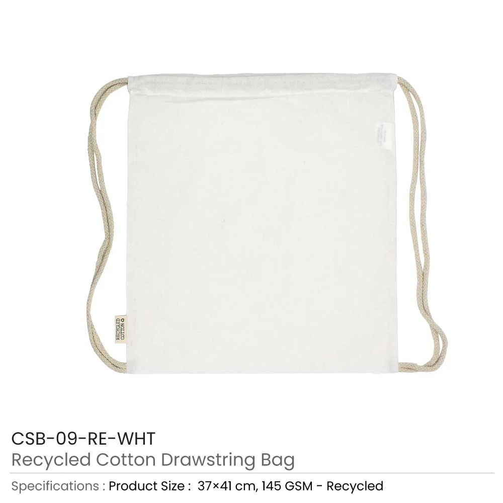 Recycled Drawstring Cotton Bags