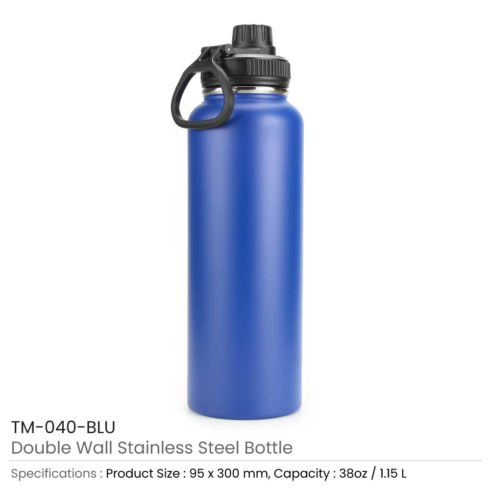 39221 - Double-Wall-Stainless-Steel-Bottles-Blue-TM-040-BLU