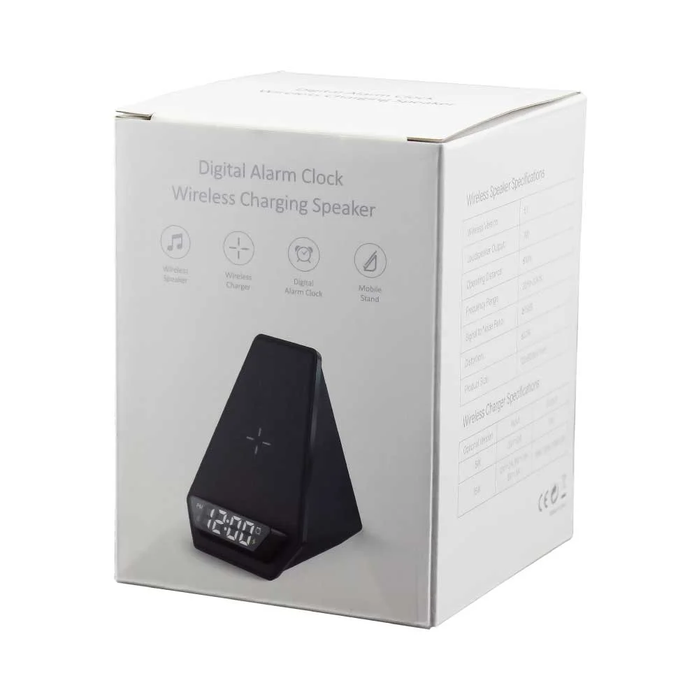 Wireless Charger BT Speaker with Clock