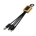 Bamboo Light Up Logo Multi-Charging Cables