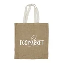 Jute Bags with White Handle