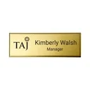 Gold Brass Badges with Safety Pin