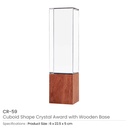 38641 - Cuboid-Shape-Crystal-Awards-with-Wooden-Base-CR-59-Details