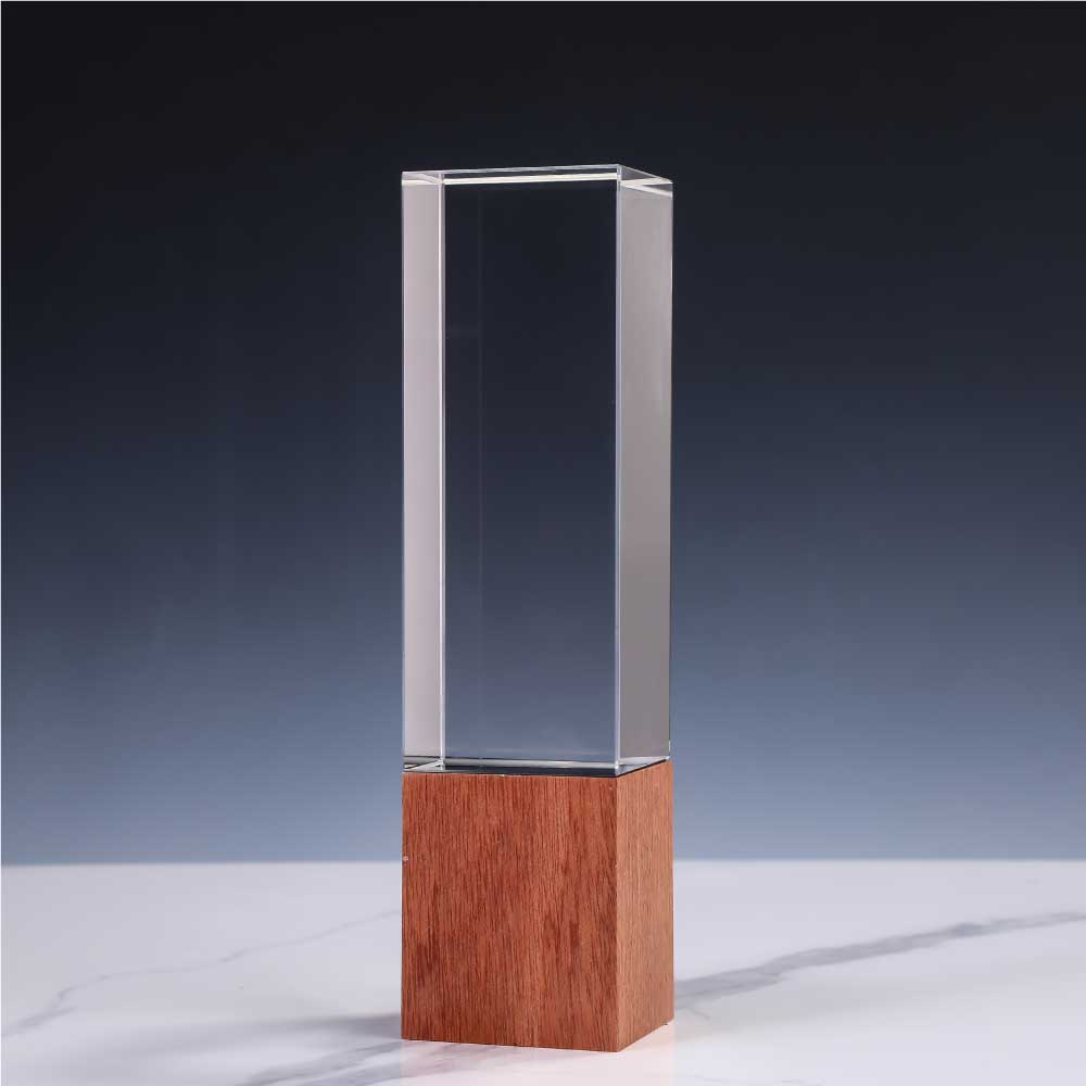 38641 - Cuboid-Shape-Crystal-Awards-with-Wooden-Base-CR-59-02