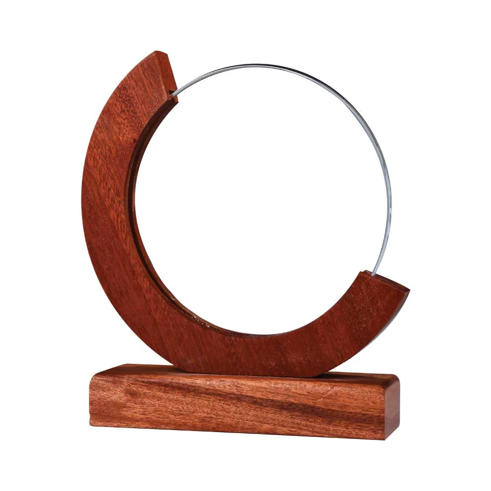 38629 - Round-Moon-Crystal-Awards-with-Wooden-Base-CR-57-Blank