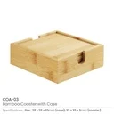 Bamboo Tea Coasters with Case