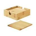 Bamboo Tea Coasters with Case