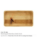 Rectangular Bamboo Desk Clock