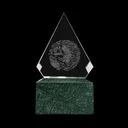 Diamond Shaped Crystal Awards with Marble Base