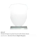 Shield Shaped Crystal Awards