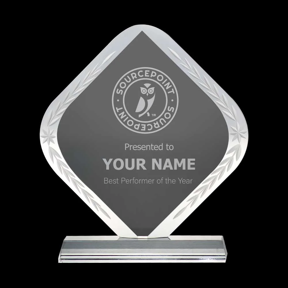 Rhombus Shaped Crystal Awards