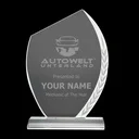 Crystal Awards with Engraved Leaf Design