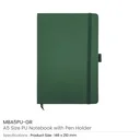A5 PU Notebooks with Pen Holder