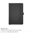 A5 PU Notebooks with Pen Holder