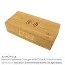 Bamboo Wireless Charger with Clock