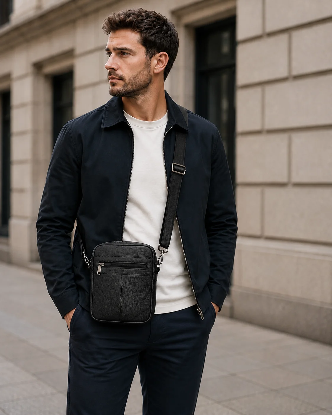 CHASE PLUS Body Bag Metro sling black - Panas