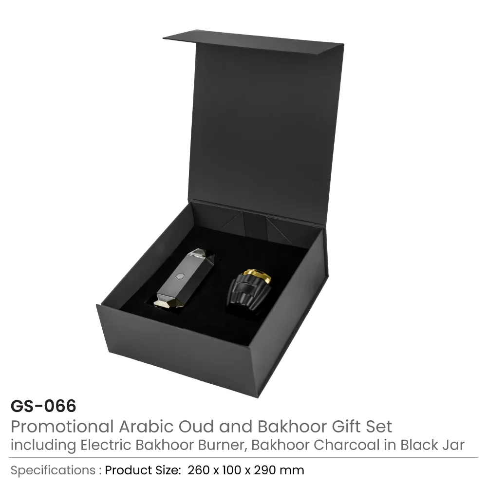 Arabic Oud and Bakhoor Gift Sets in Black Magnetic Closure Gift Box
