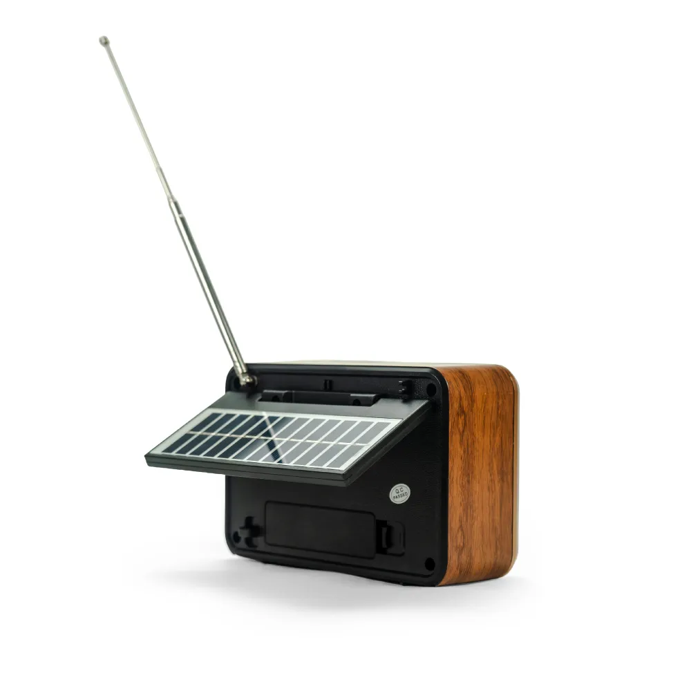 Vintage Design Bluetooth Speaker with Radio and Solar Panel