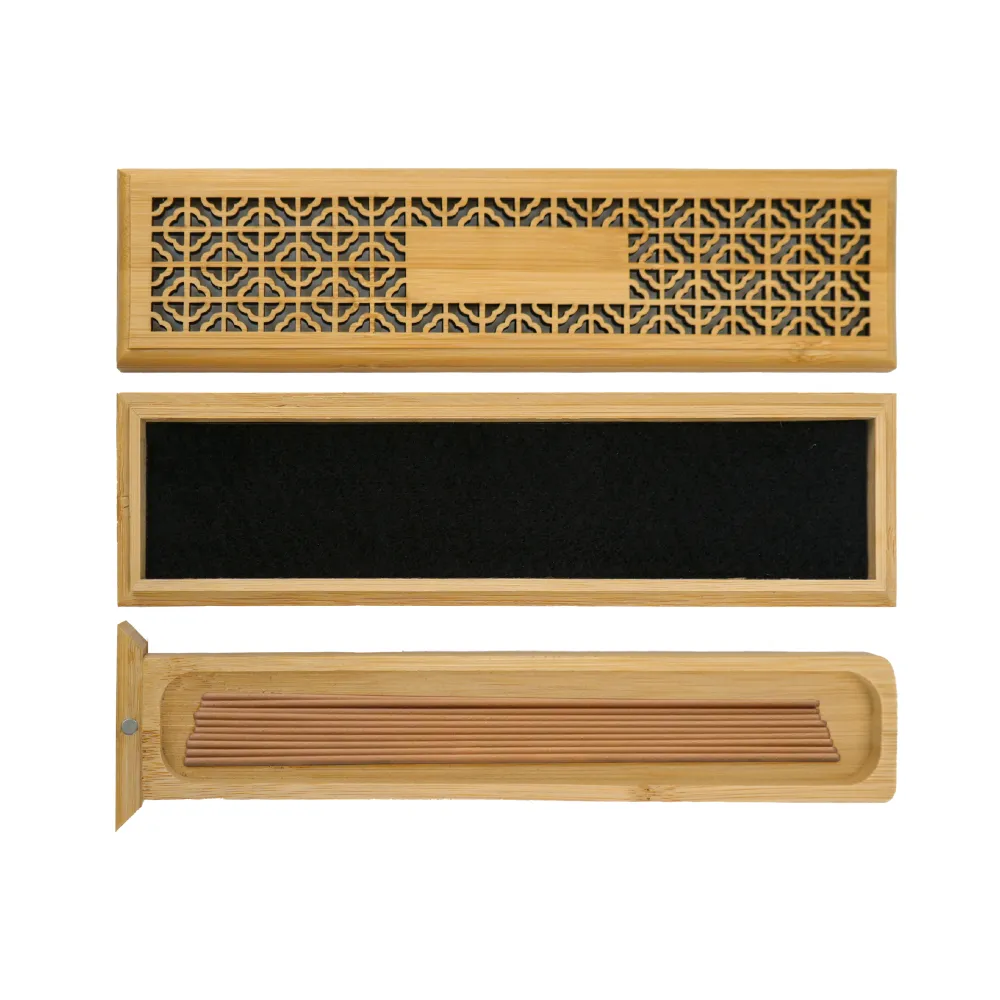 Wooden Incense Burner Holder with Drawer Includes 10 Pcs Oud Sticks
