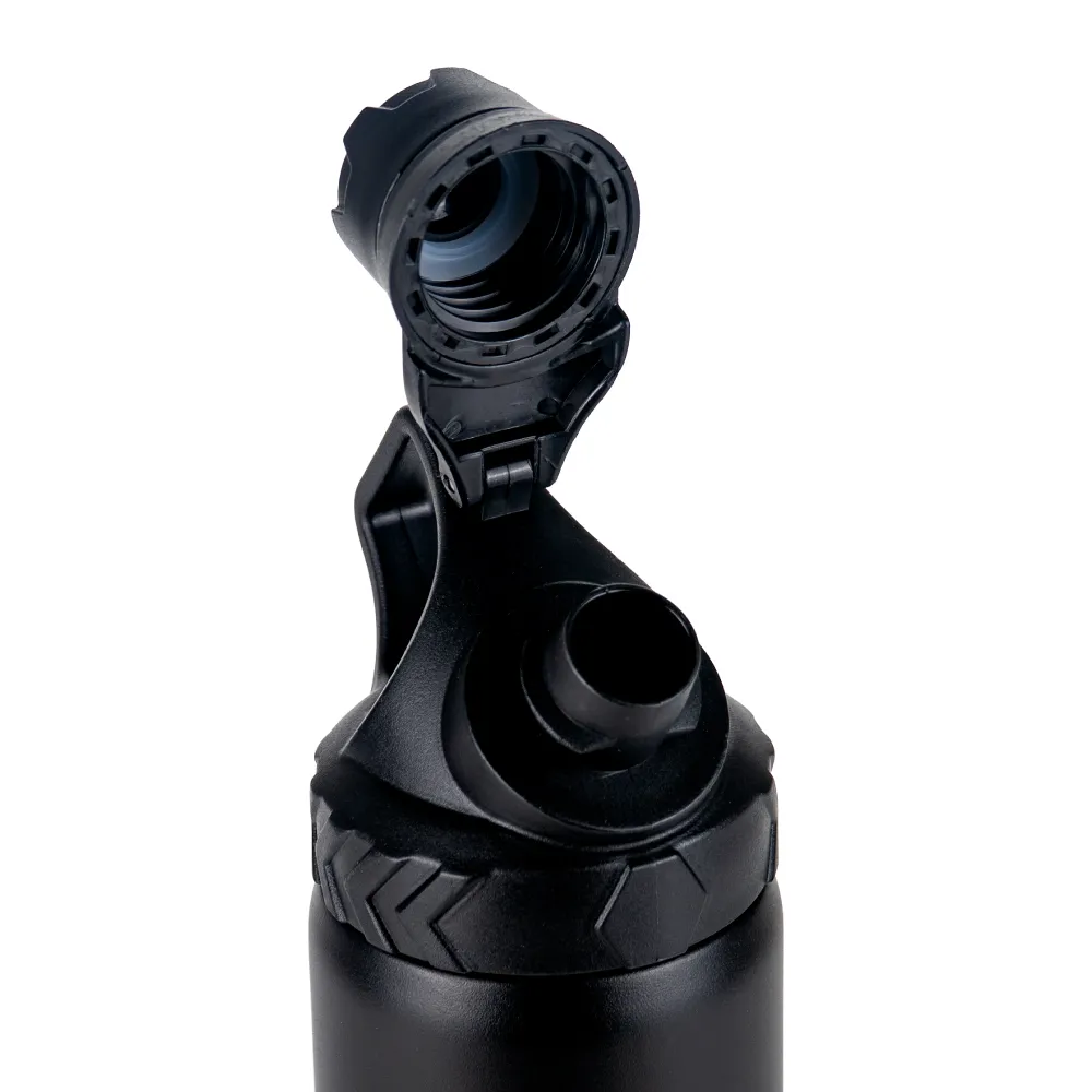 Stainless Steel Water Bottles in Black Matte, Double Wall, 620ml