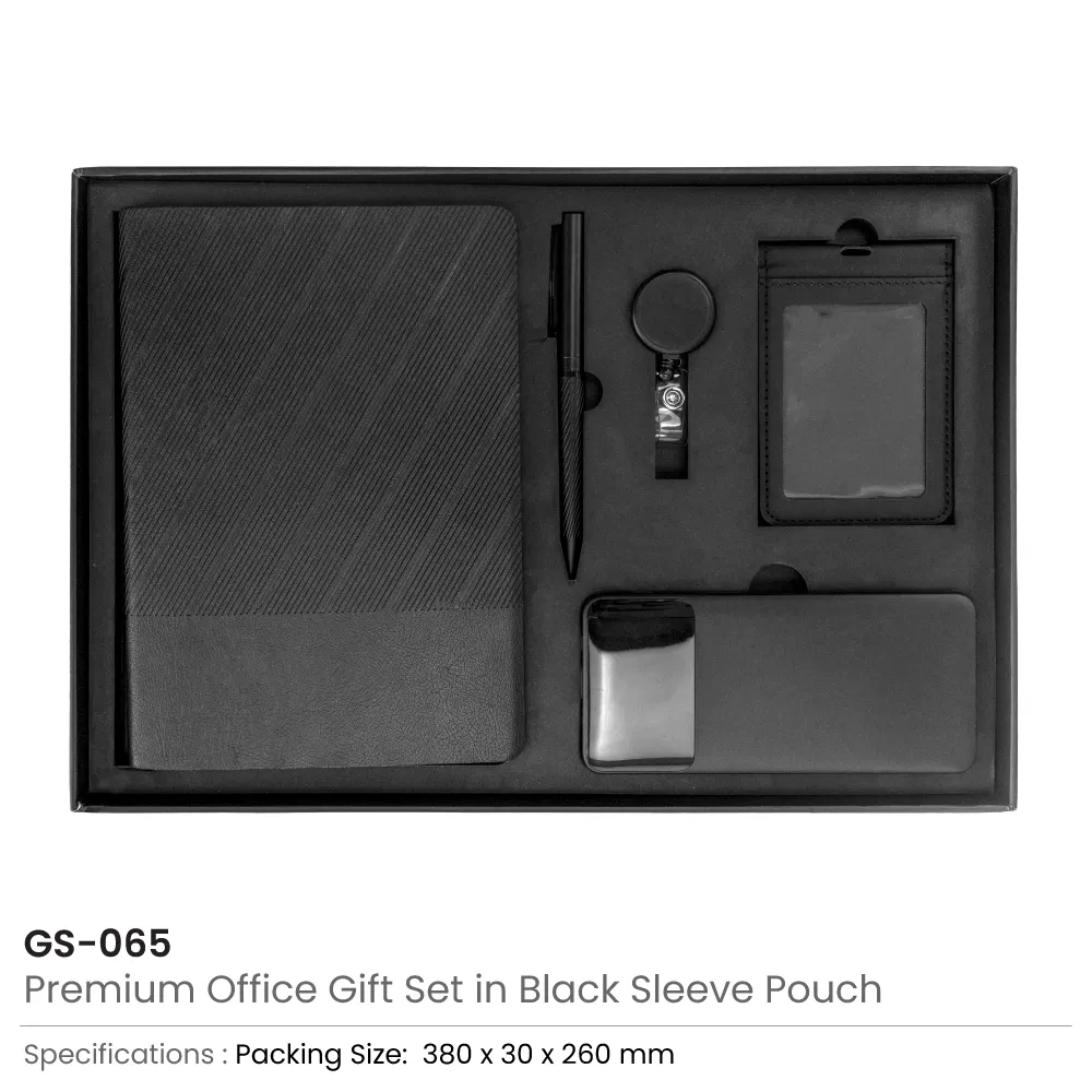 Premium Office Gift Set in Black Sleeve Pouch