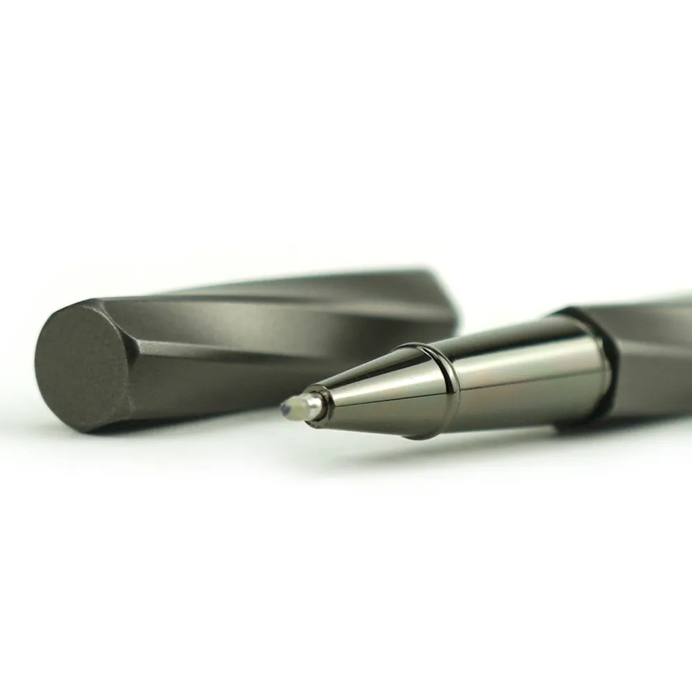 Rollerball Pens Swirl Design in Gunmetal Finish with PU Leather Box