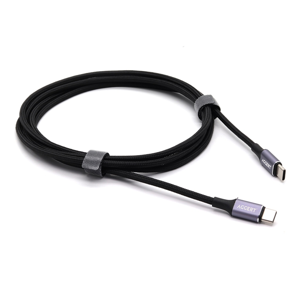 100W Fast Charging Braided Type C to C Cable 