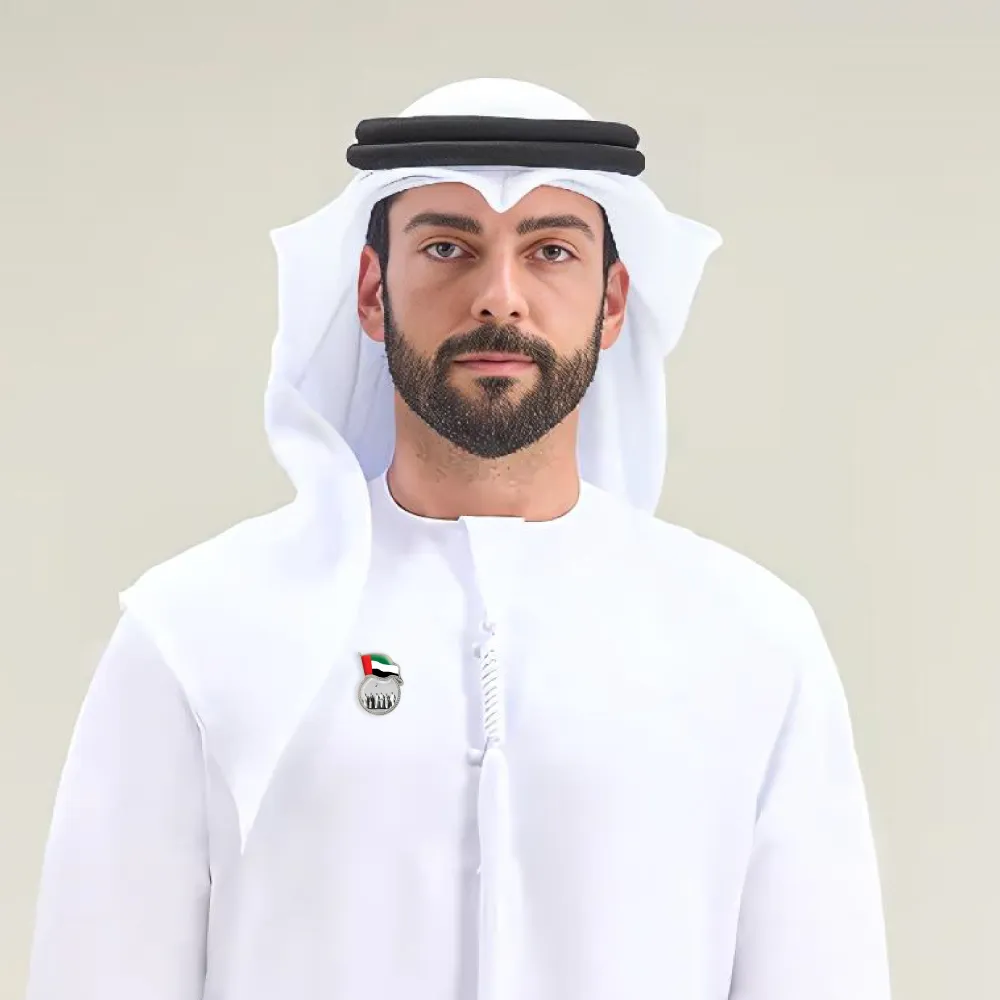 UAE Flag Design Badges in Metal with Attachment