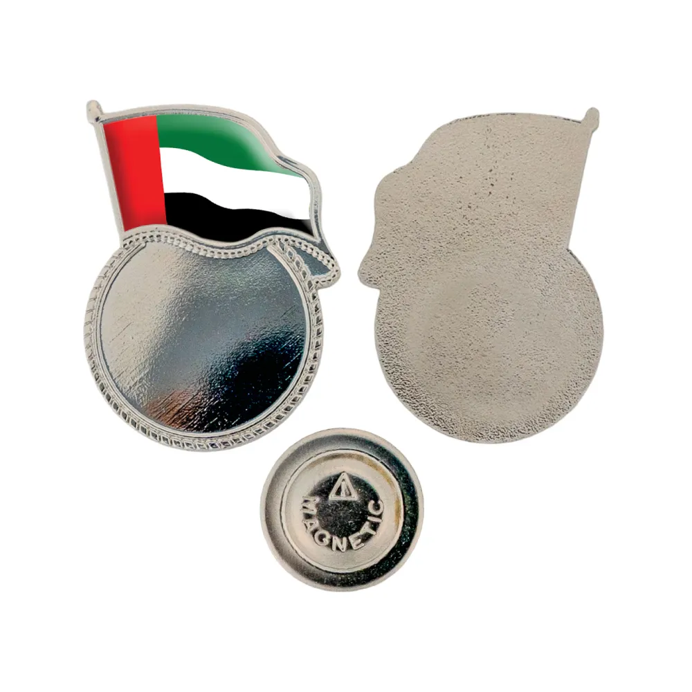 UAE Flag Design Badges in Metal with Attachment
