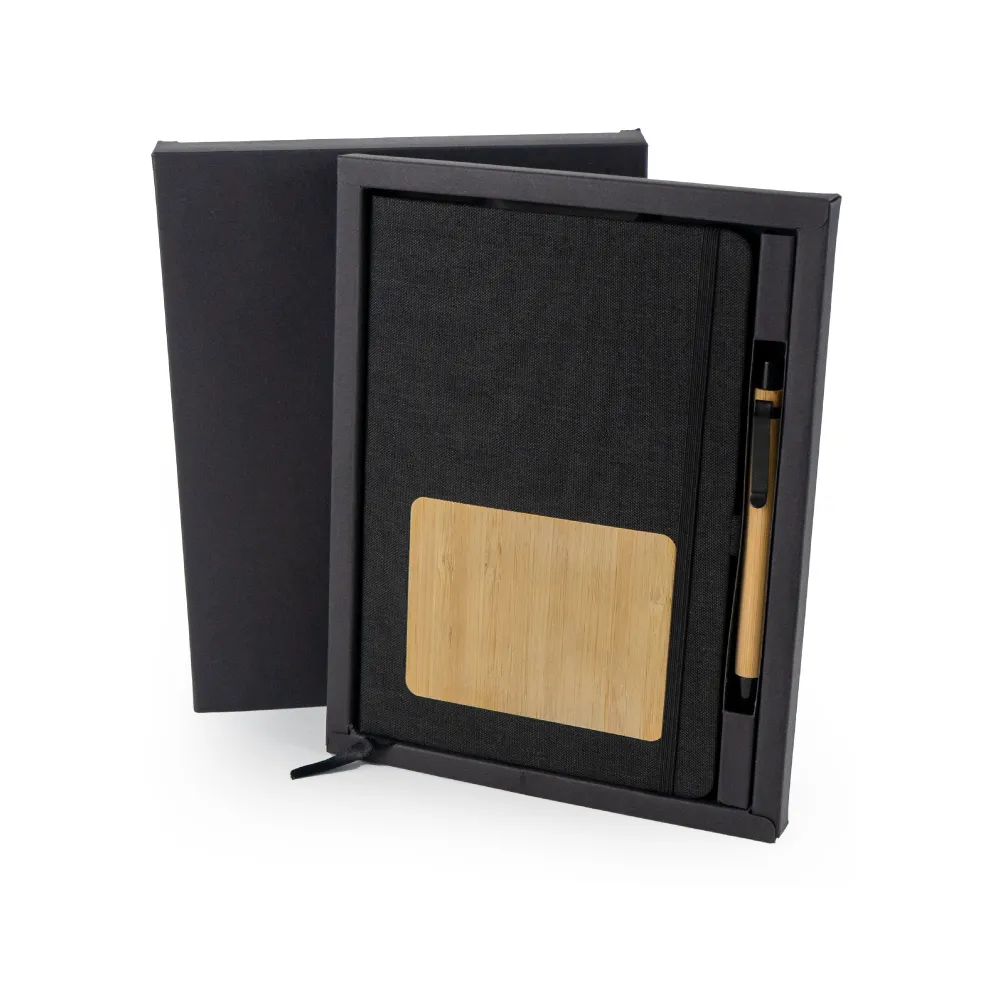 rPET and Bamboo Notebook with Pen Gift Sets