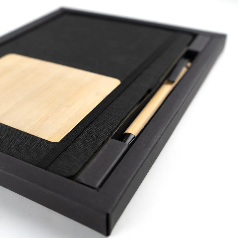 rPET and Bamboo Notebook with Pen Gift Sets