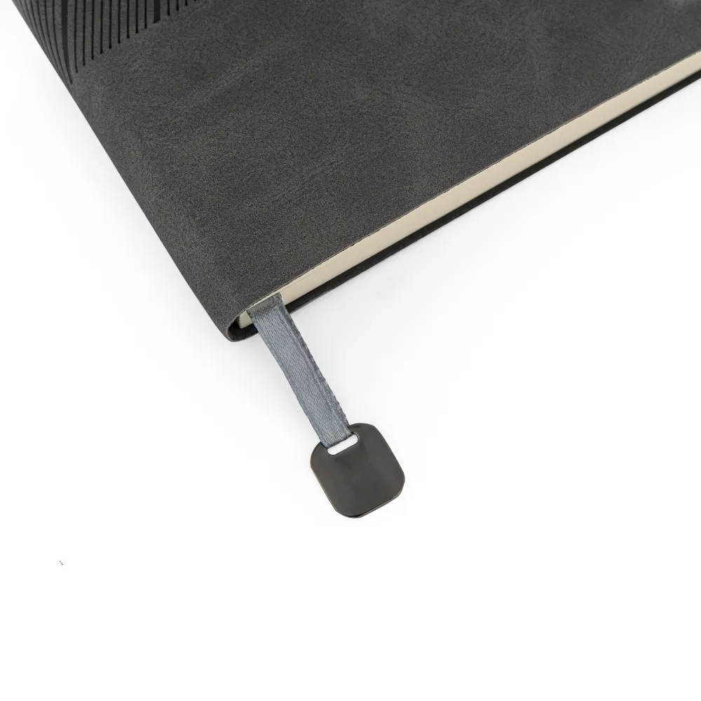 Soft PU Cover Notebooks in A5 Size with Metal Plate Bookmark
