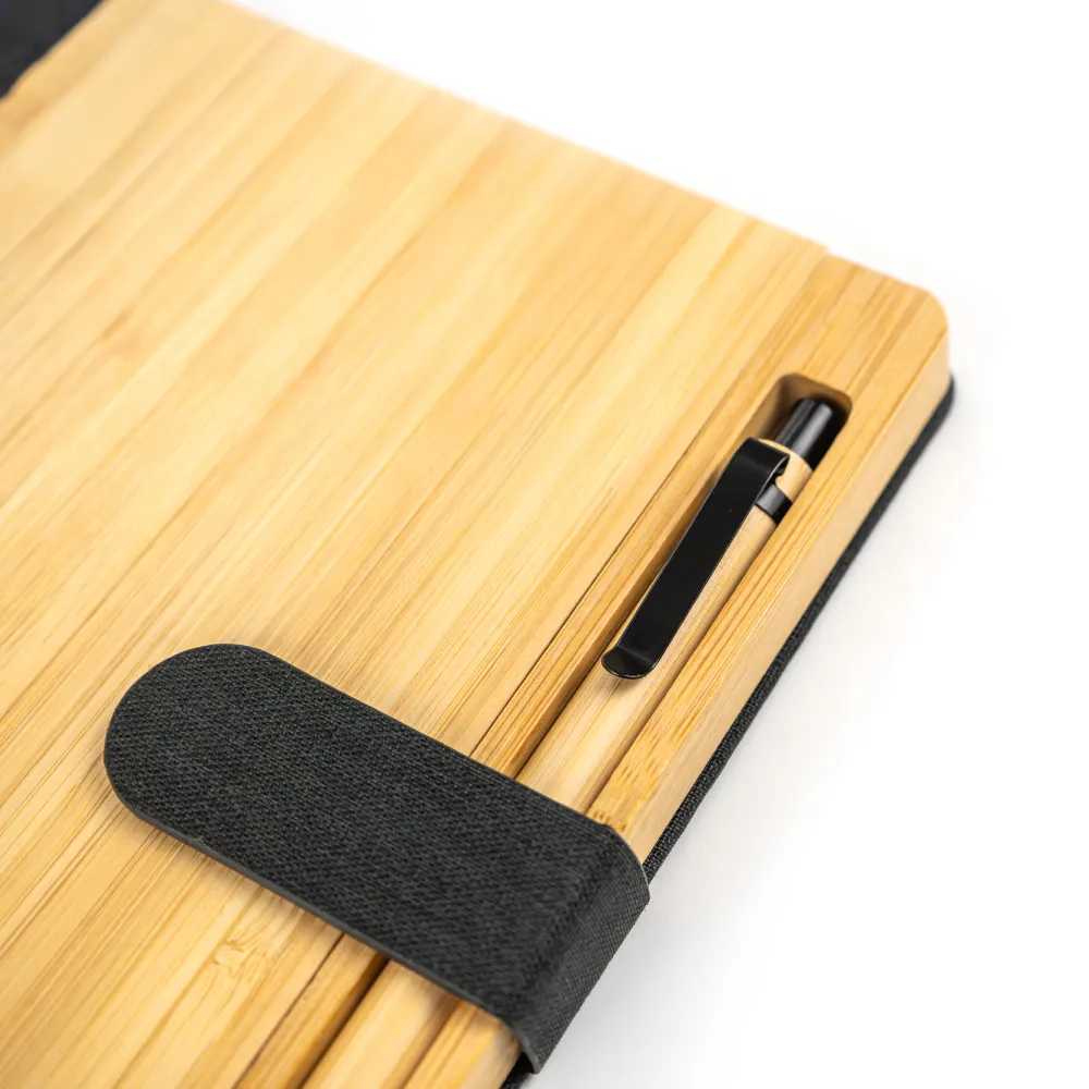 Bamboo and rPET Notebooks with Pen, A5, Bookmark & Magnetic Clasp