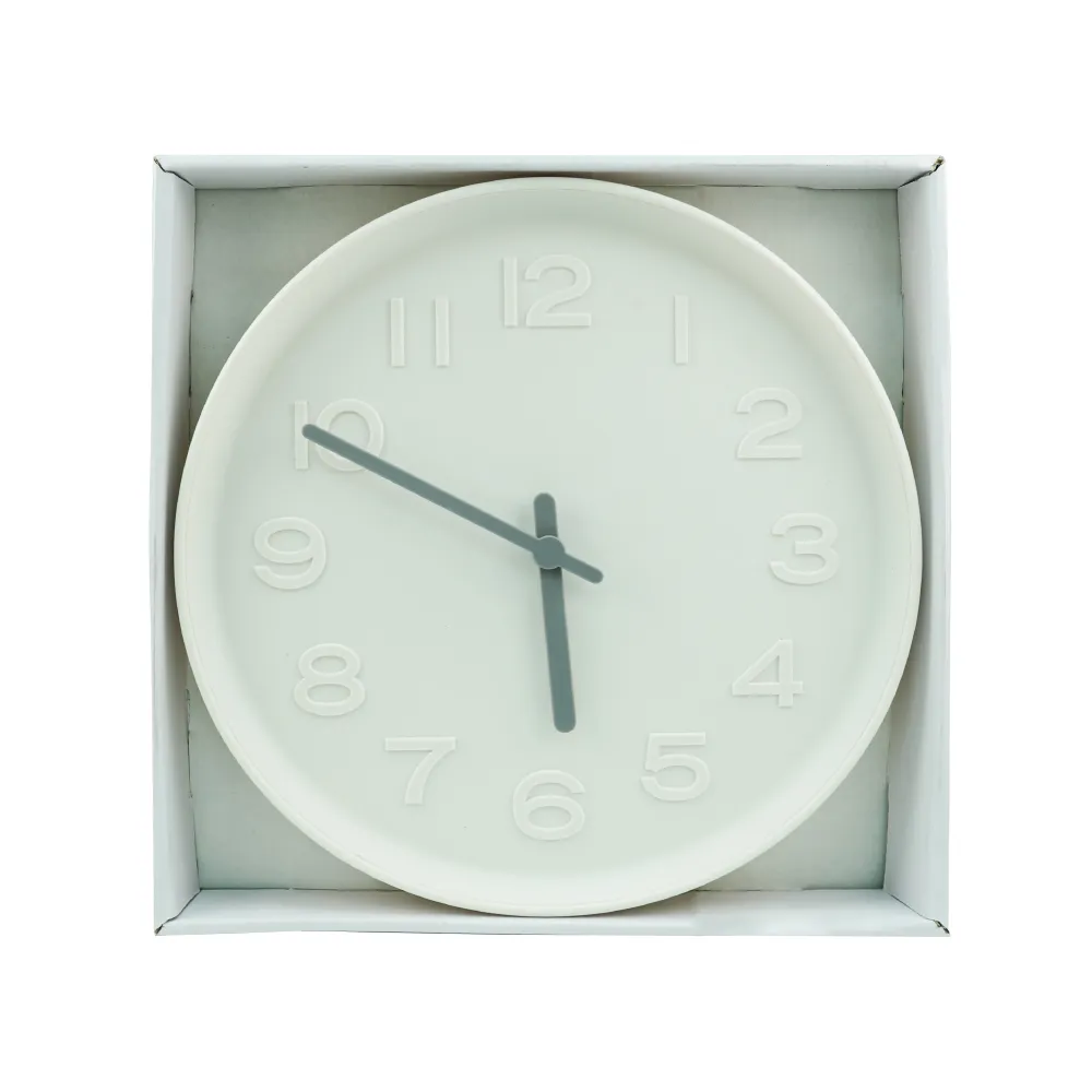 Round Analog Wall Clock Matte Finish White