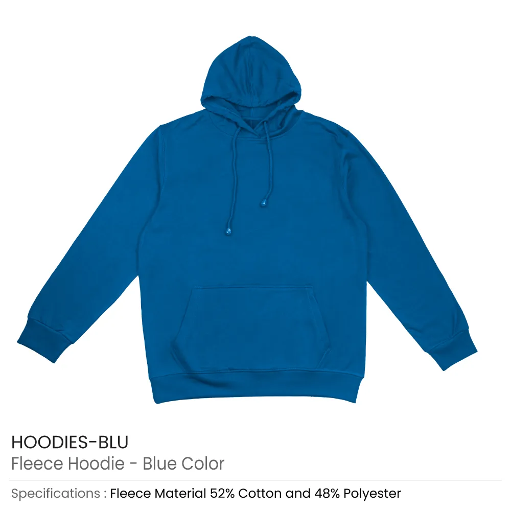 Fleece Hoodies Oversized Pullover in (S to 3XL) Sizes