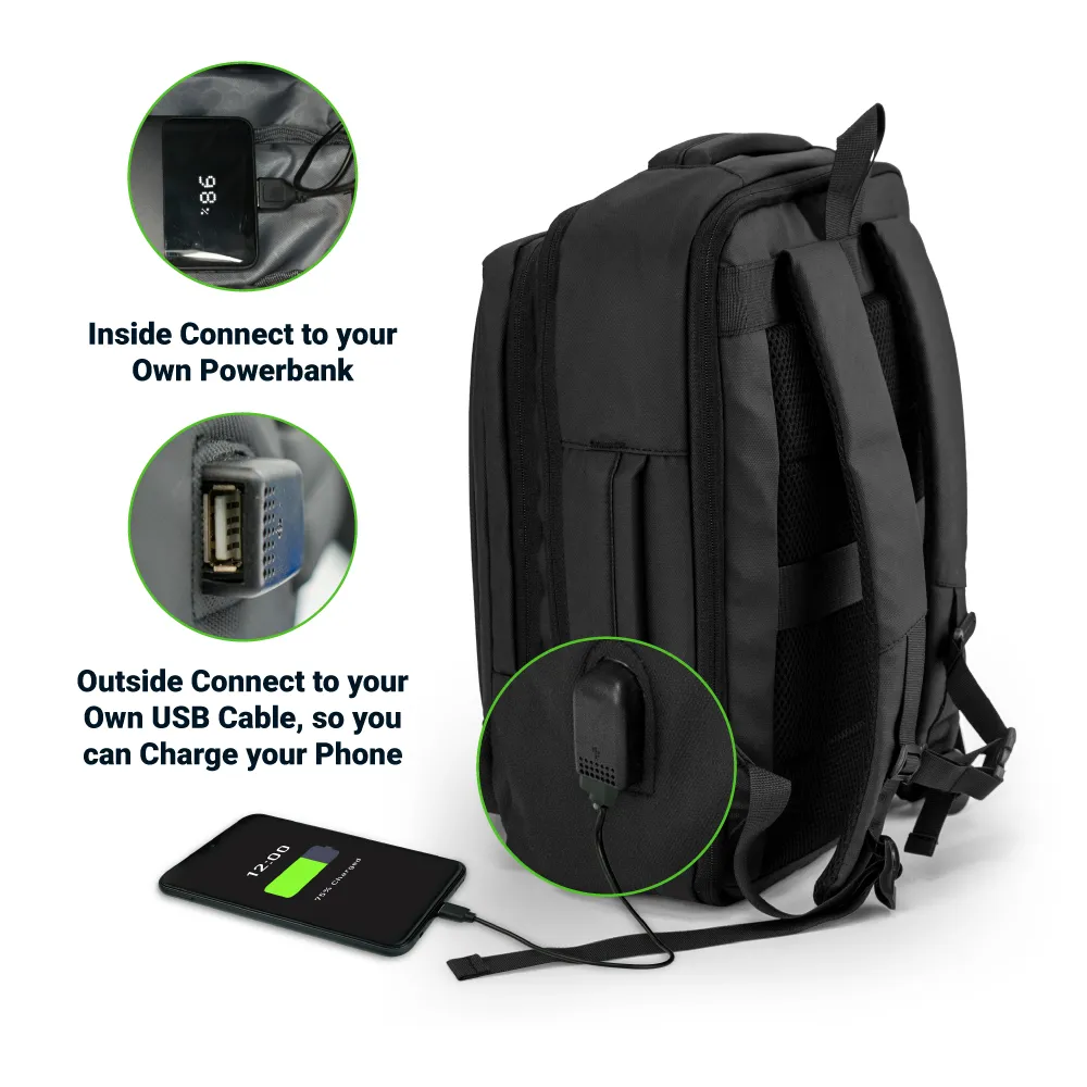 Multipurpose Expandable Travel Backpacks with USB Port