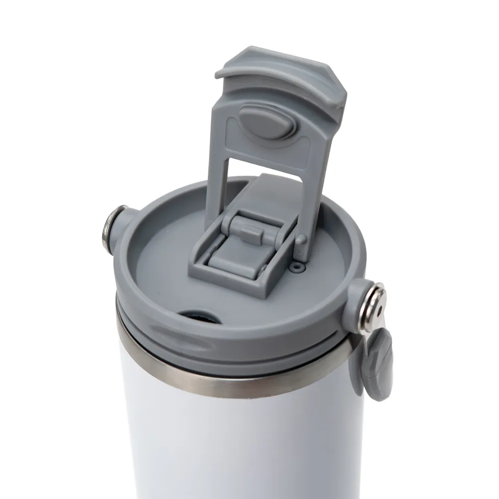 Tumbler with Handle and Straw SS Double Wall 900ml