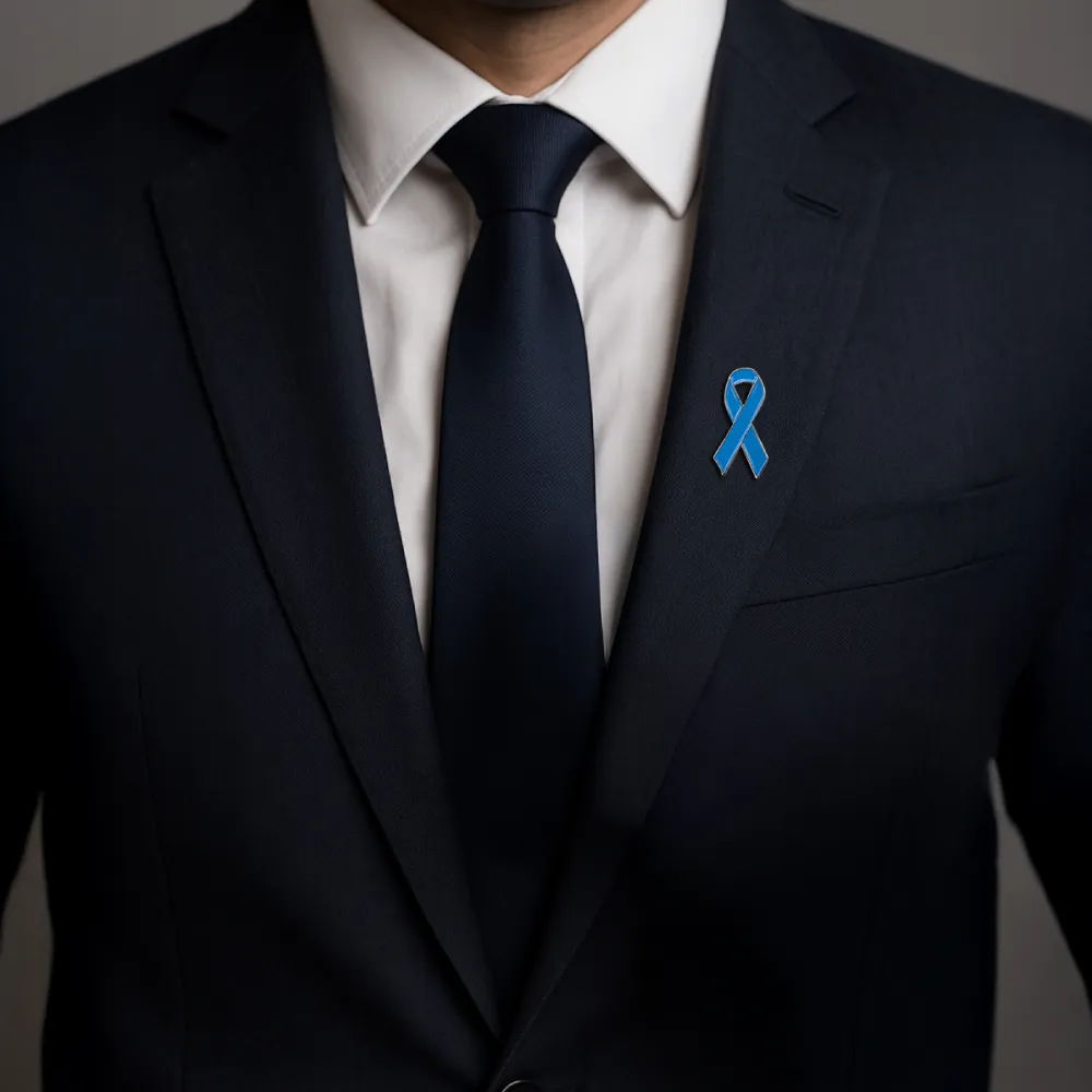 Prostate Cancer Awareness Logo Metal Badges with Magnet Attachment