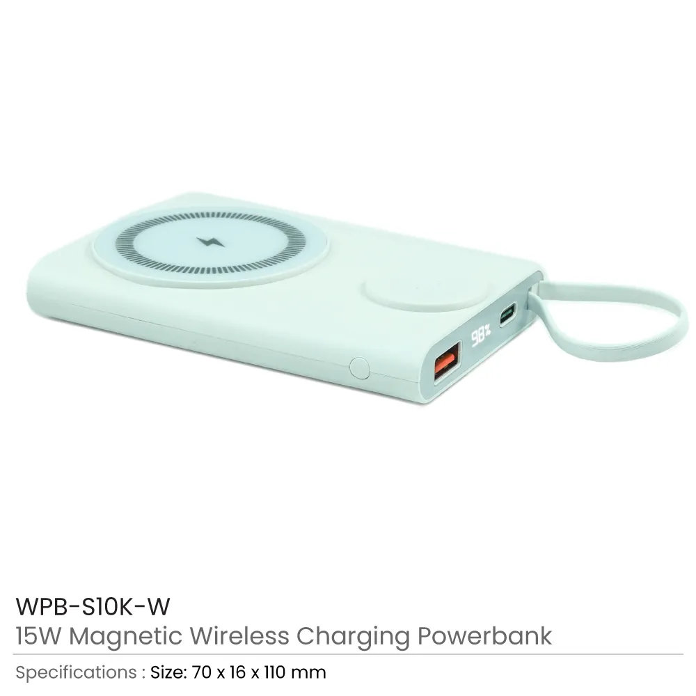 Magnetic Fast Wireless Charging Powerbank, 15W with iWatch Charger